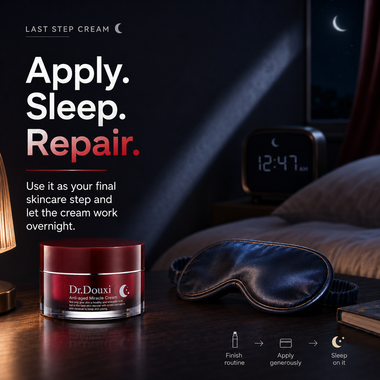 Dr.Douxi night cream apply sleep repair overnight sleeping mask
