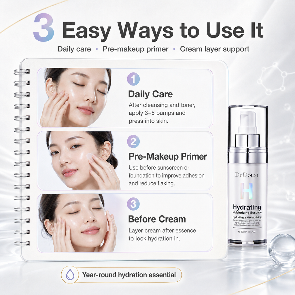 Dr.Douxi hyaluronic essence routine where it fits 3 easy ways to use