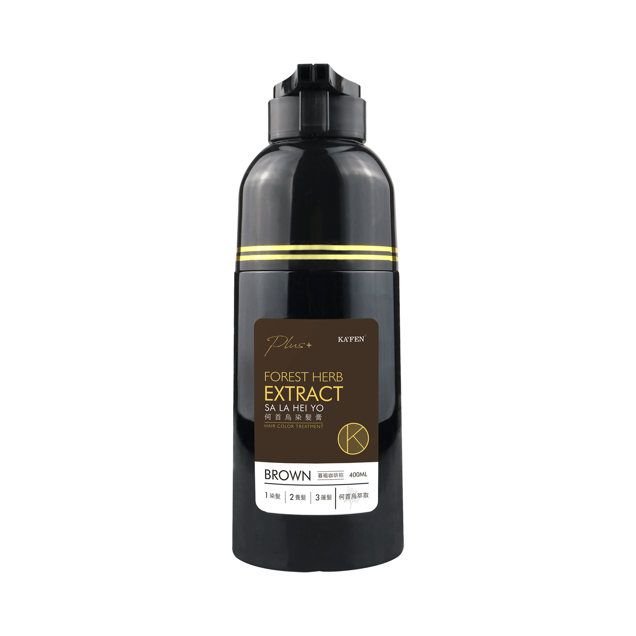 KA'FEN Sa La Hei Yo Forest Herb Extract Hair Color Treatment 400ml - 棕 Brown
