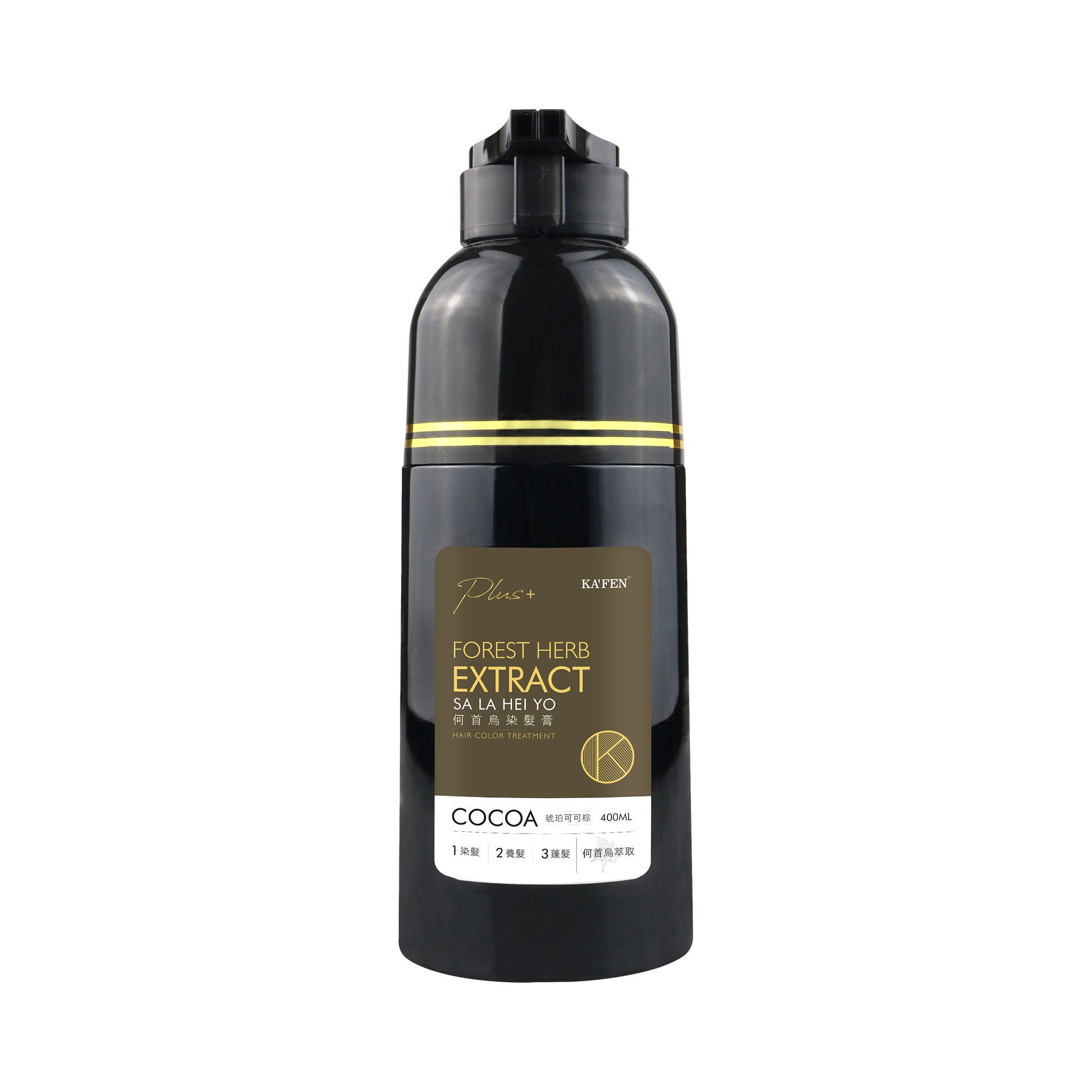 KA'FEN Sa La Hei Yo Forest Herb Extract Hair Color Treatment 400ml - 可可 Cocoa